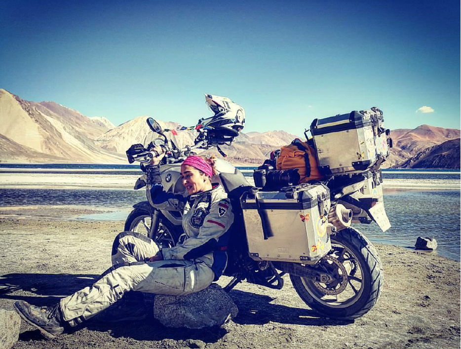 Maral Yazarloo, woman biker with motorcycle, Ride to be One, motorcycle ride, bike ride around the world, biker, female biker, riding, Iran, India, travel